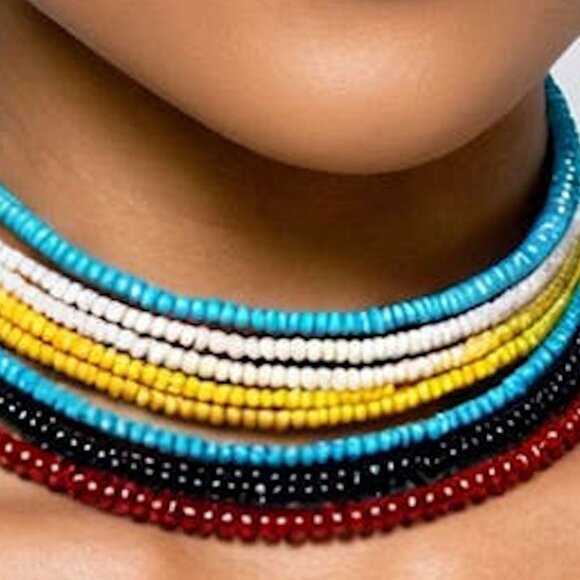 Multicolored Beaded Jewelry Set, Beaded Jewelry, Multicolored Accessories - Picture 4 of 4